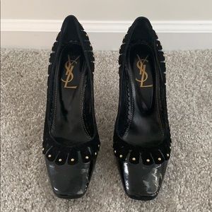 YSL patent leather and suede Heels
